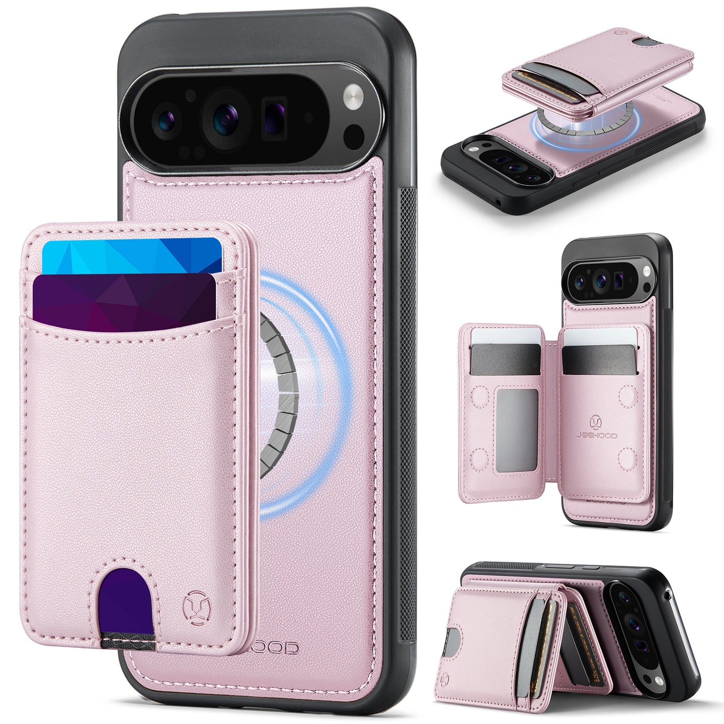 RFID Blocking MagSafe Leather Case with Card Slots for Pixel 9