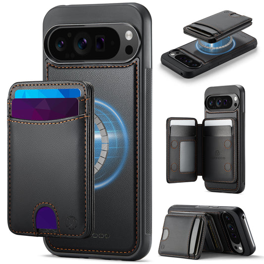 RFID Blocking MagSafe Leather Case with Card Slots for Pixel 9